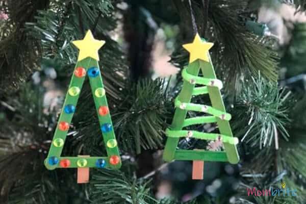 Hand made popsicle stick christmas tree 10