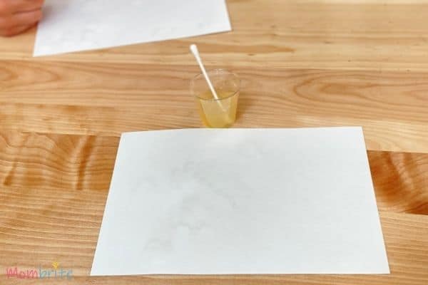 Invisible Ink Experiment Lemon Juice Dry