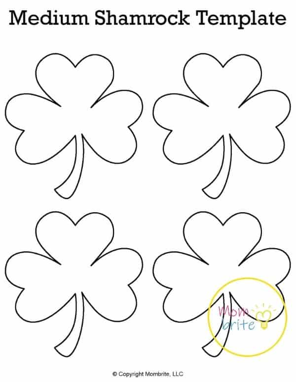 Free Printable Shamrock Templates for Crafts and Activities | Mombrite