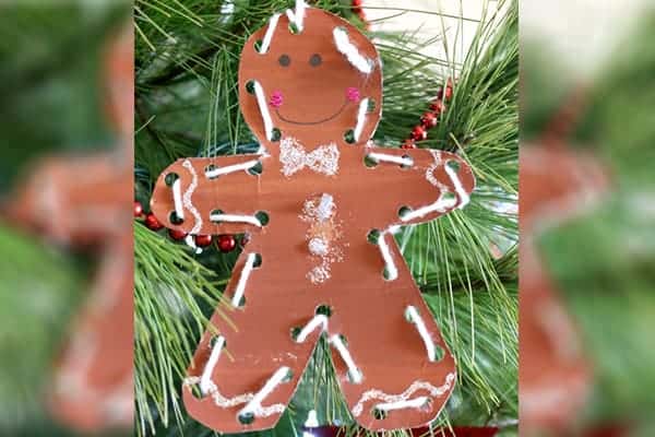 Mini Gingerbread Man Ornament for Kids