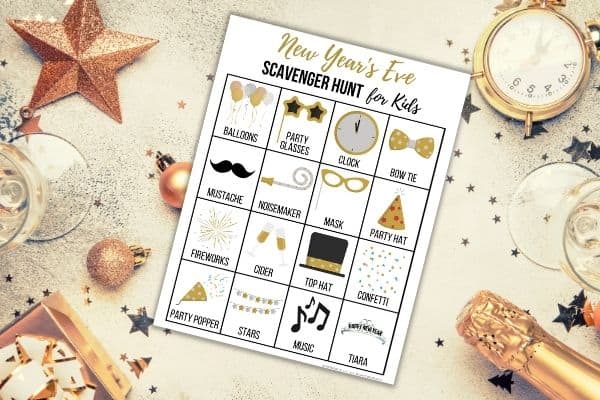 New Years Scavenger Hunt Game Printable New Year's Eve 