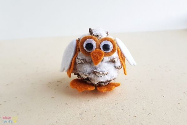 Pinecone Snowy Owl Craft