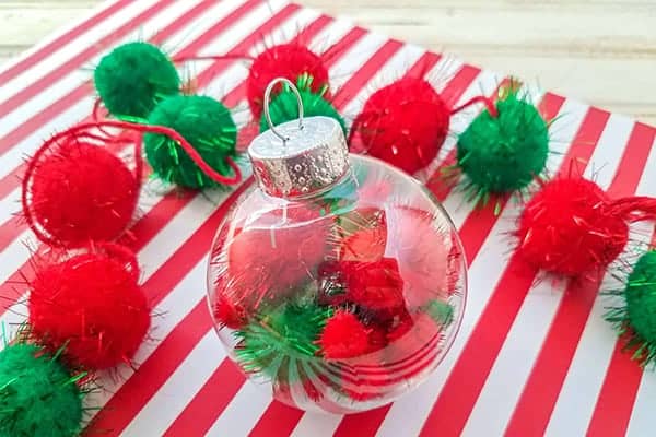 Plastic Round Christmas Hanging Decor Bauble Ball 