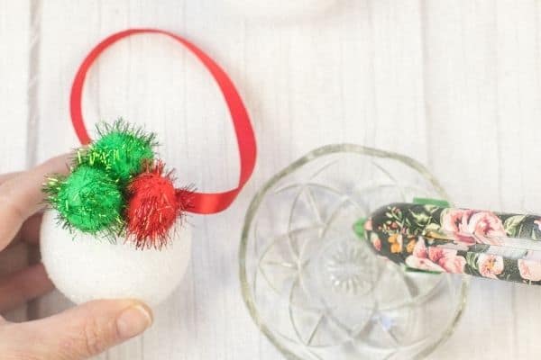 Pom Poms Ball Christmas Ornament Craft (5)