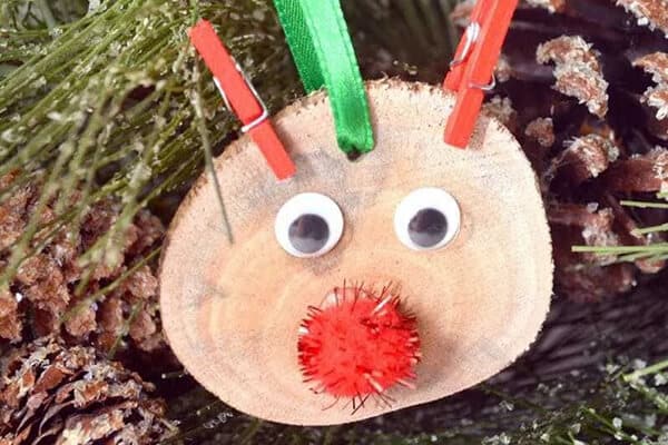 Wood Slice Ornament Ideas - Messy Little Monster