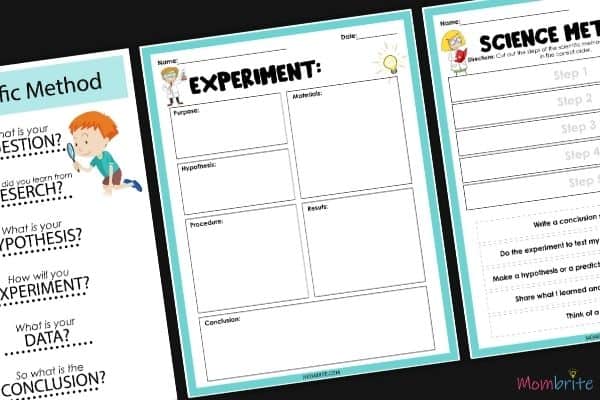 Scientific Method for Kids Experiment Worksheet