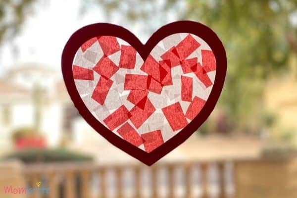 Valentine Heart Suncatcher Craft (9)
