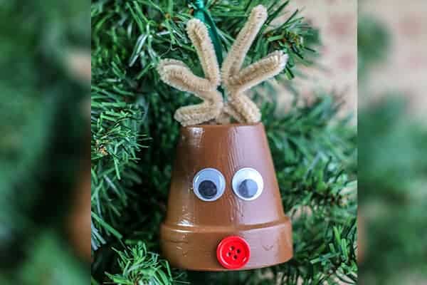 christmas clay pot ornament 