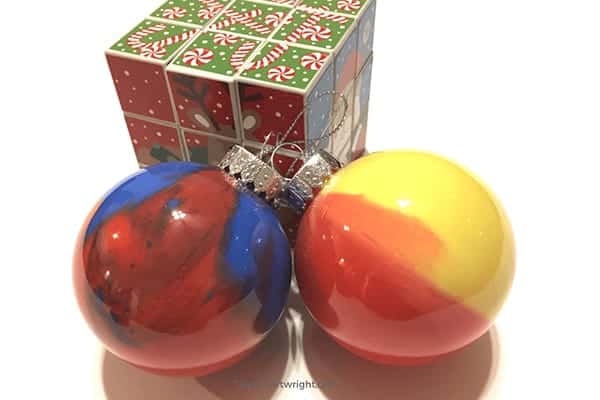 coloured marble ball ornaments 