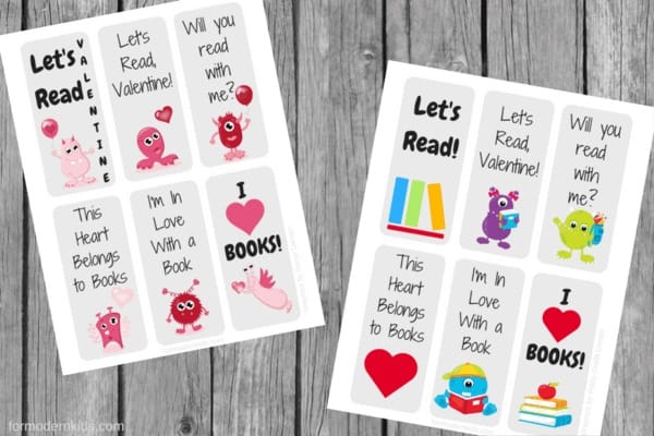 Bookmark Valentine’s Day Cards