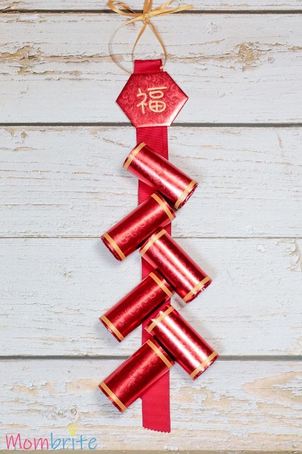 Chinese New Year Craft: Toilet Paper Tube Firecrackers