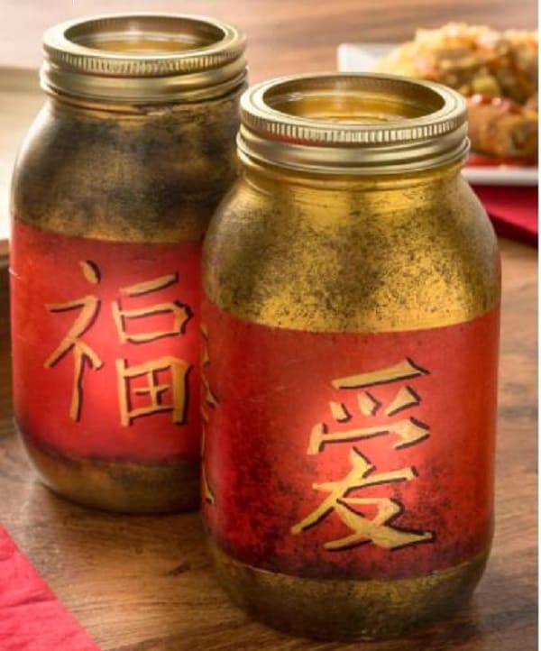 Chinese New Year Mason Jars