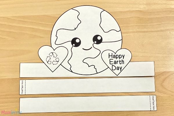 Earth Day Hat Free Printable Template Mombrite