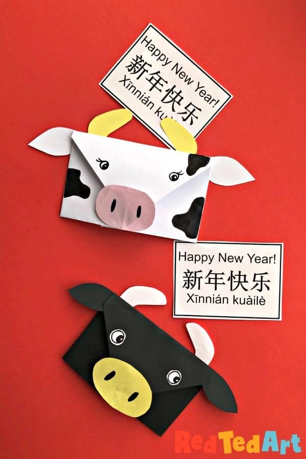 Easy Cow Origami Envelope