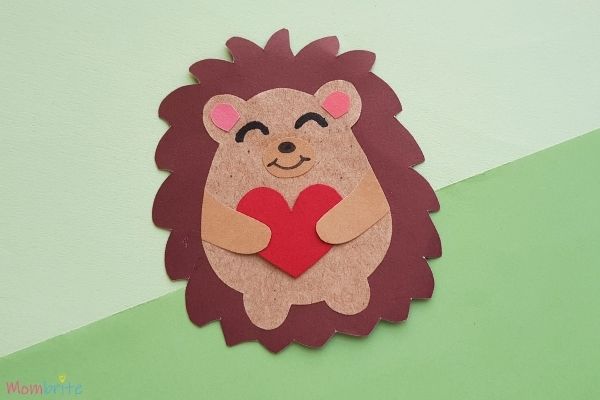 Heart Paper Hedgehog Craft