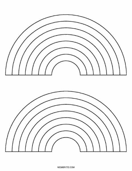 Medium Rainbow Template