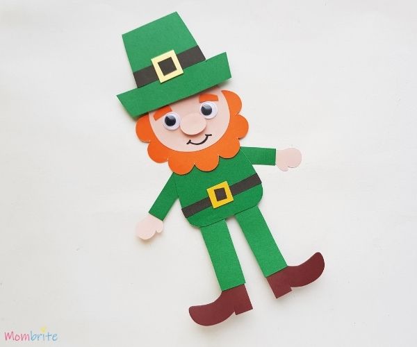 Easy Paper Leprechaun Craft [Free Printable Template] Mombrite