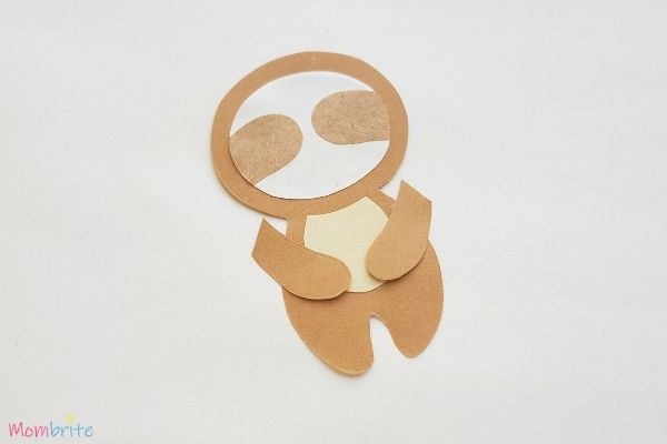 Paper Sloth Craft Step 7