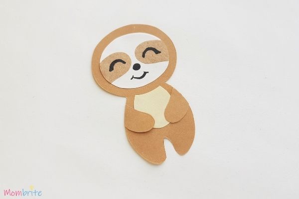 Paper Sloth Craft Step 8