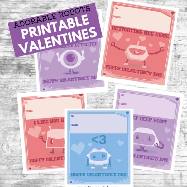 Printable Robots Valentine