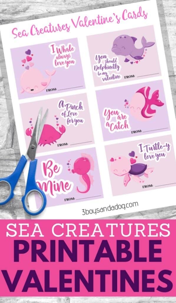 Printable Sea Creatures Cards