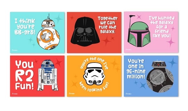 Printable Star Wars Valentines