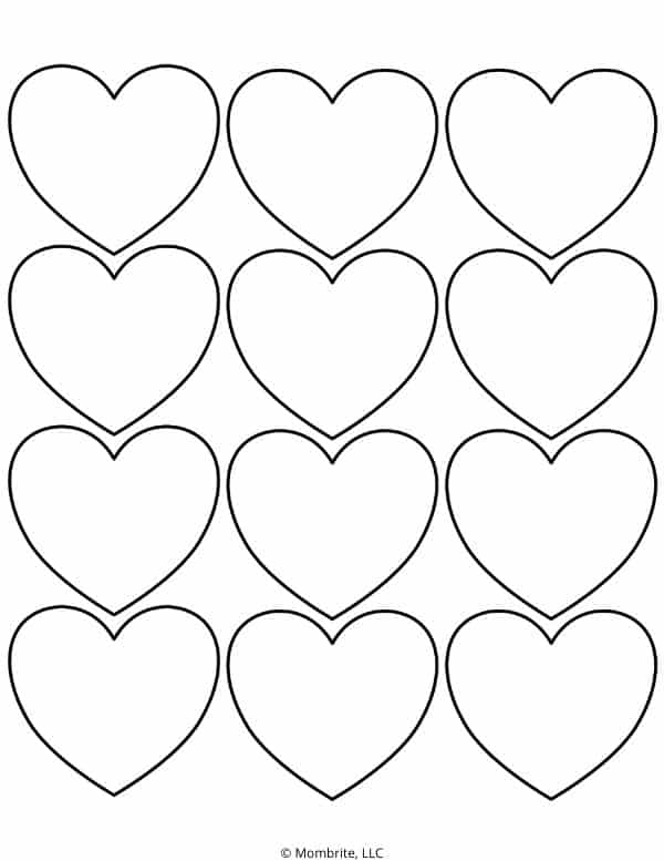 Small Heart Template Printable Small Heart Template Printable
