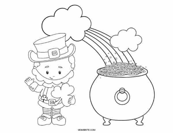 St. Patrick's Day Rainbow Coloring Page