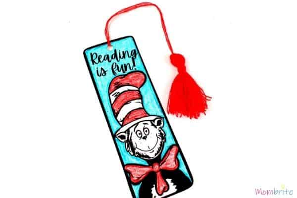 The Cat in the Hat Dr. Seuss Bookmark Loop Around Cardstock