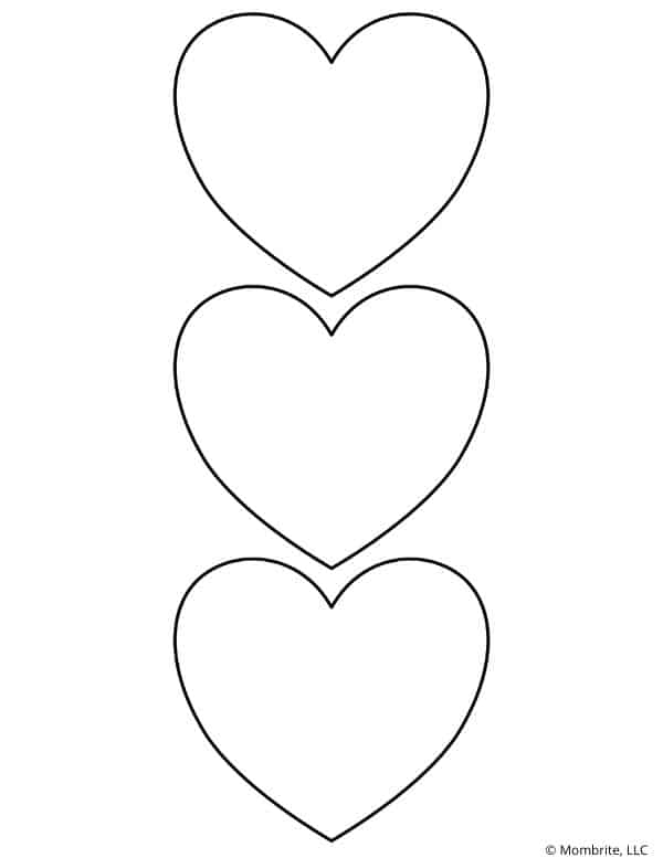 Heart Outline  Free Printable Heart Shapes and Templates