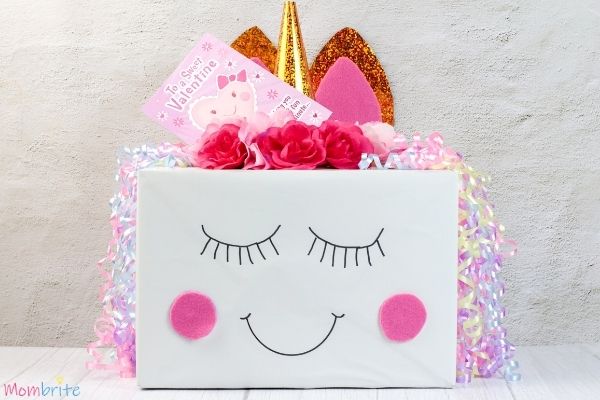 Unicorn Valentine Card Box for Girls