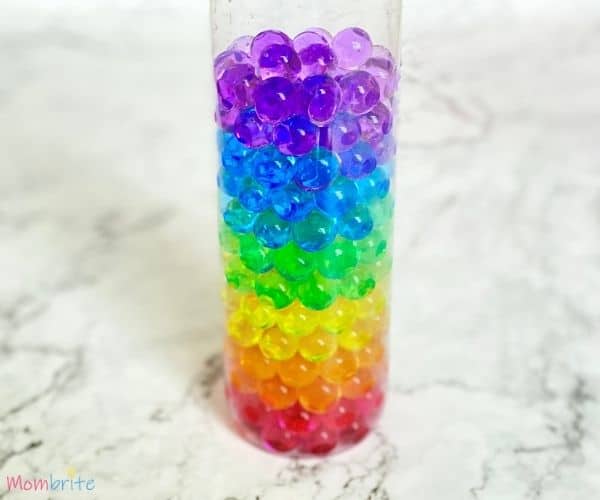 Water Bead Rainbow Sensory Bottle Stack Beads