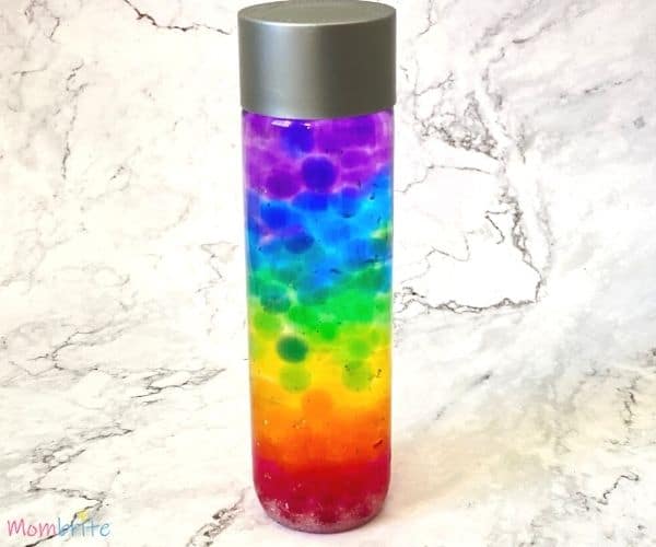 Water Bead Rainbow Sensory Bottle