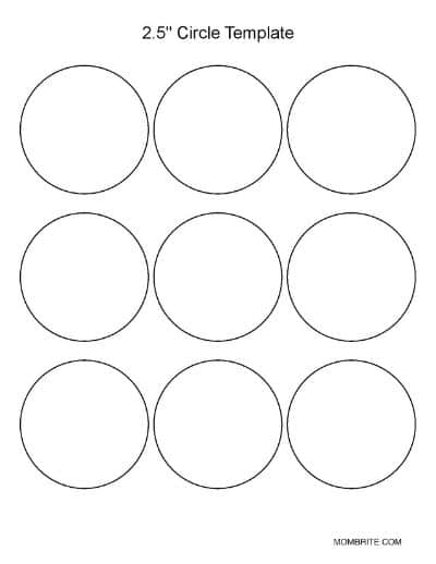 2.5 Inch Circle Template