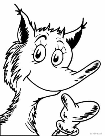 Dr. Seuss Coloring Page Fox