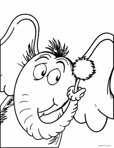 Dr. Seuss Coloring Page Horton