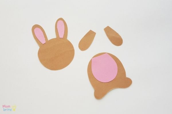 Easter Bunny Bookmark Craft Glue Ears and Belly