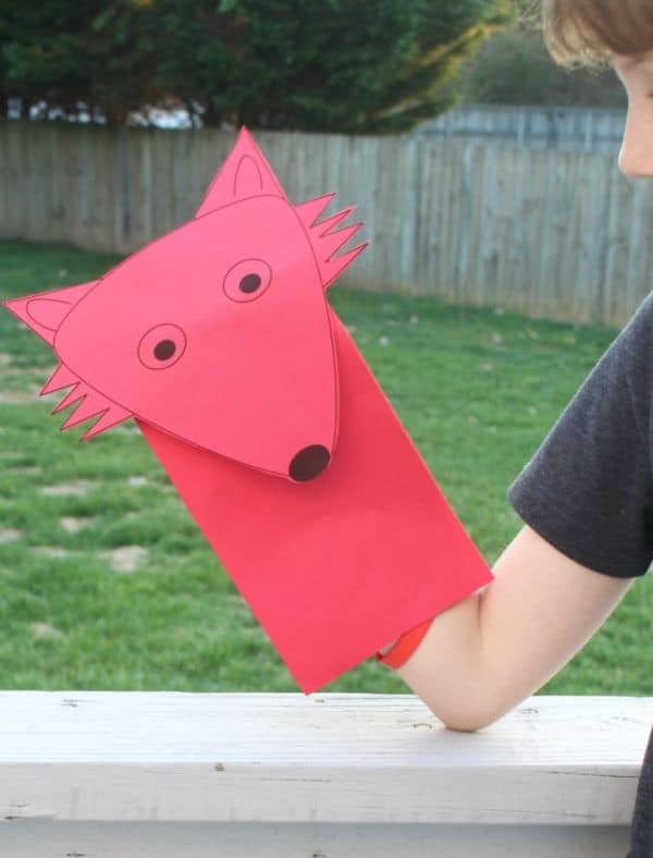 Fox Paper Bag Puppet