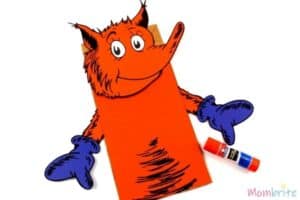 Fox in Socks Paper Bag Puppet Craft [Free Template] | Mombrite