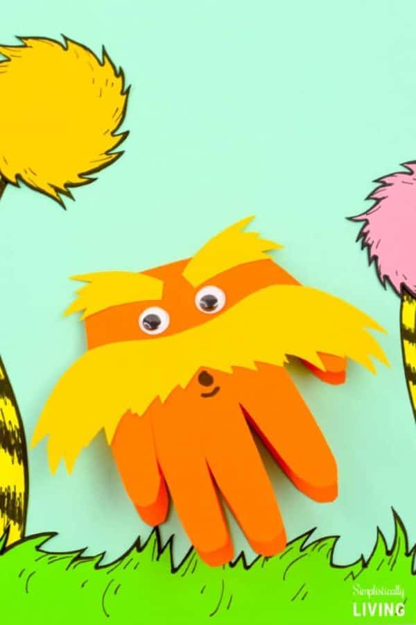 Handprint Lorax Craft