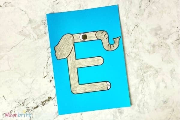 Letter E Craft Elephant (3)