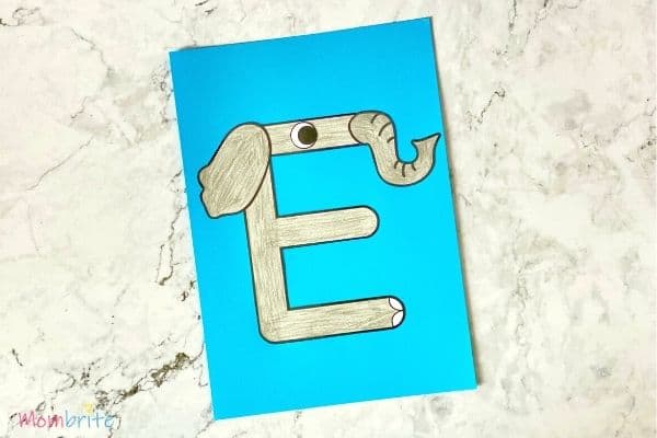 Letter E Craft Elephant (3)