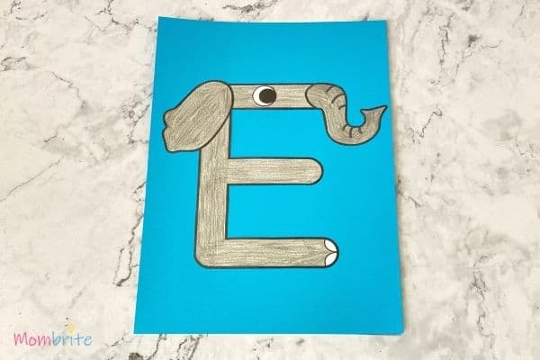 Letter E Craft, Elephant Craft, Alphabet Crafts