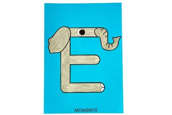 Letter E Elephant Craft