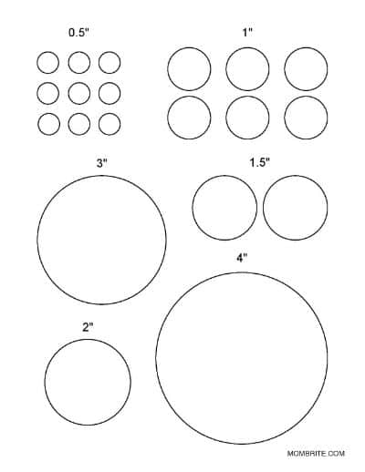 Free Printable Circle Templates - Large and Small Circle Stencils