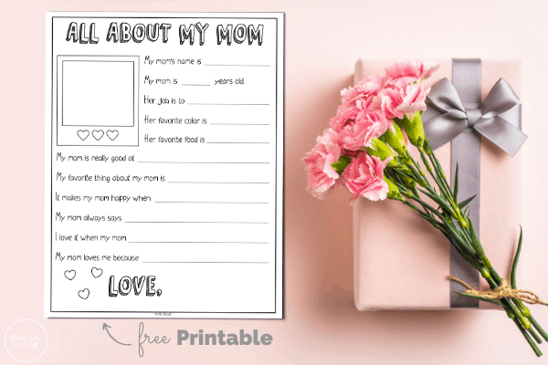 All About My Mom Free Printable