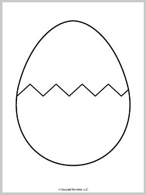 Cracked Blank Egg Template