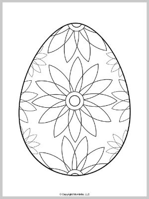 Easter Egg Coloring Page (2)