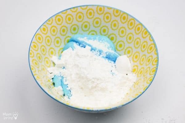 Edible Peeps Playdough Ingredients in a Bowl