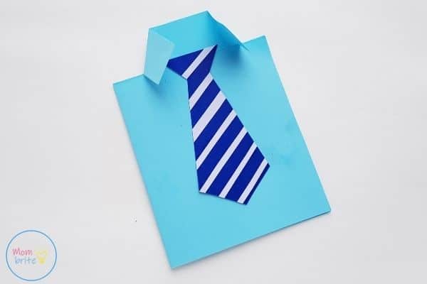 Father's Day Tie Card Glue Tie on Shirt